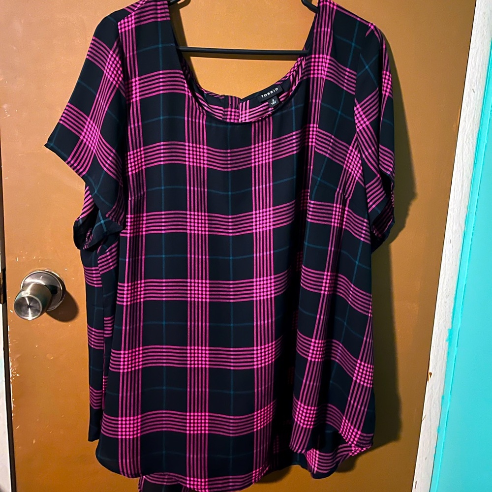 Torrid plaid top